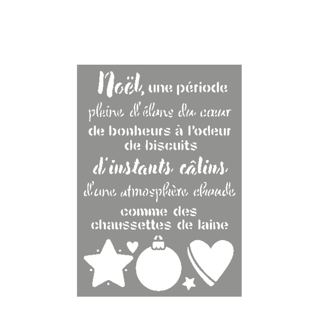 Flexschablone senteur Noël est là Kunststoffschablone