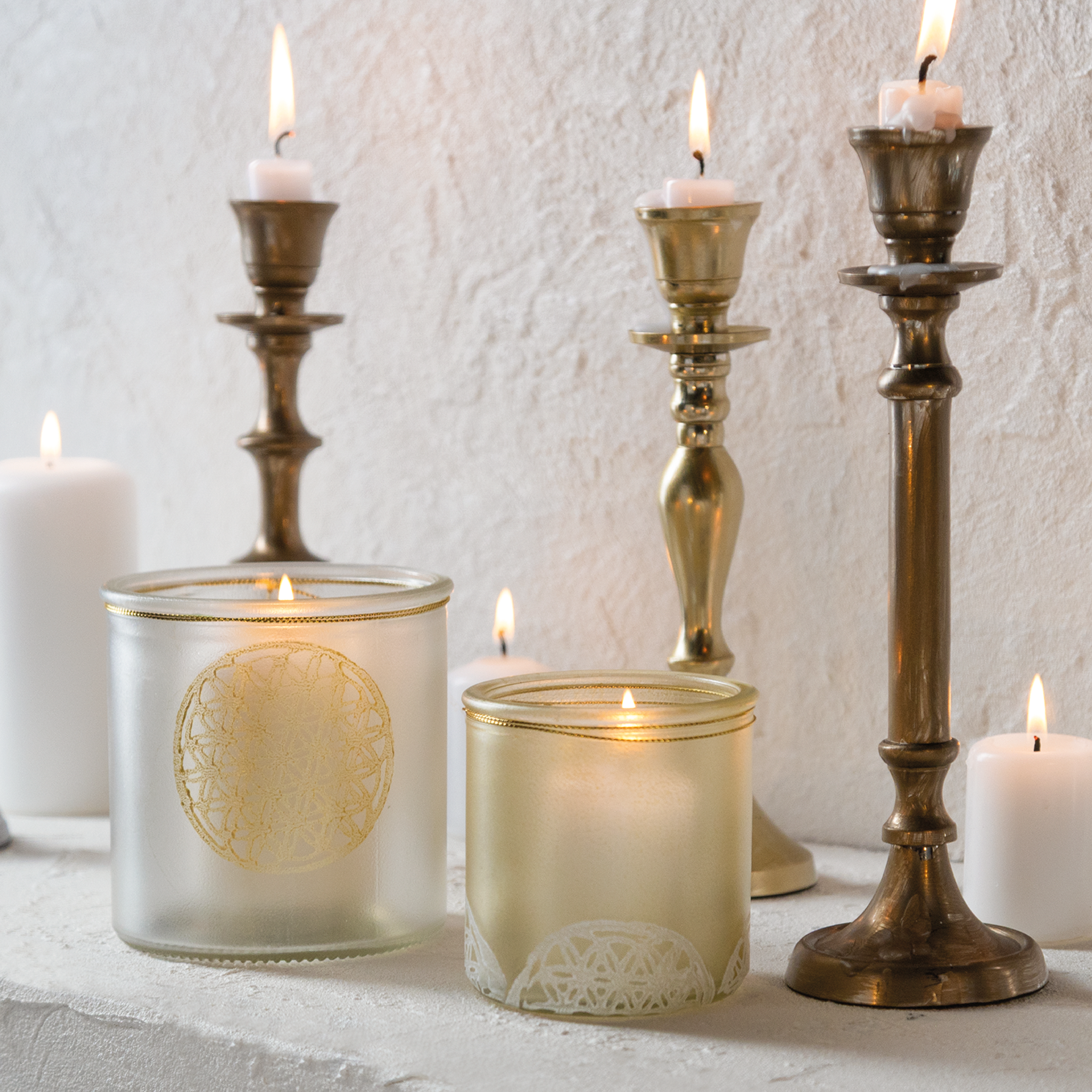 Satinier Set Lebensblume