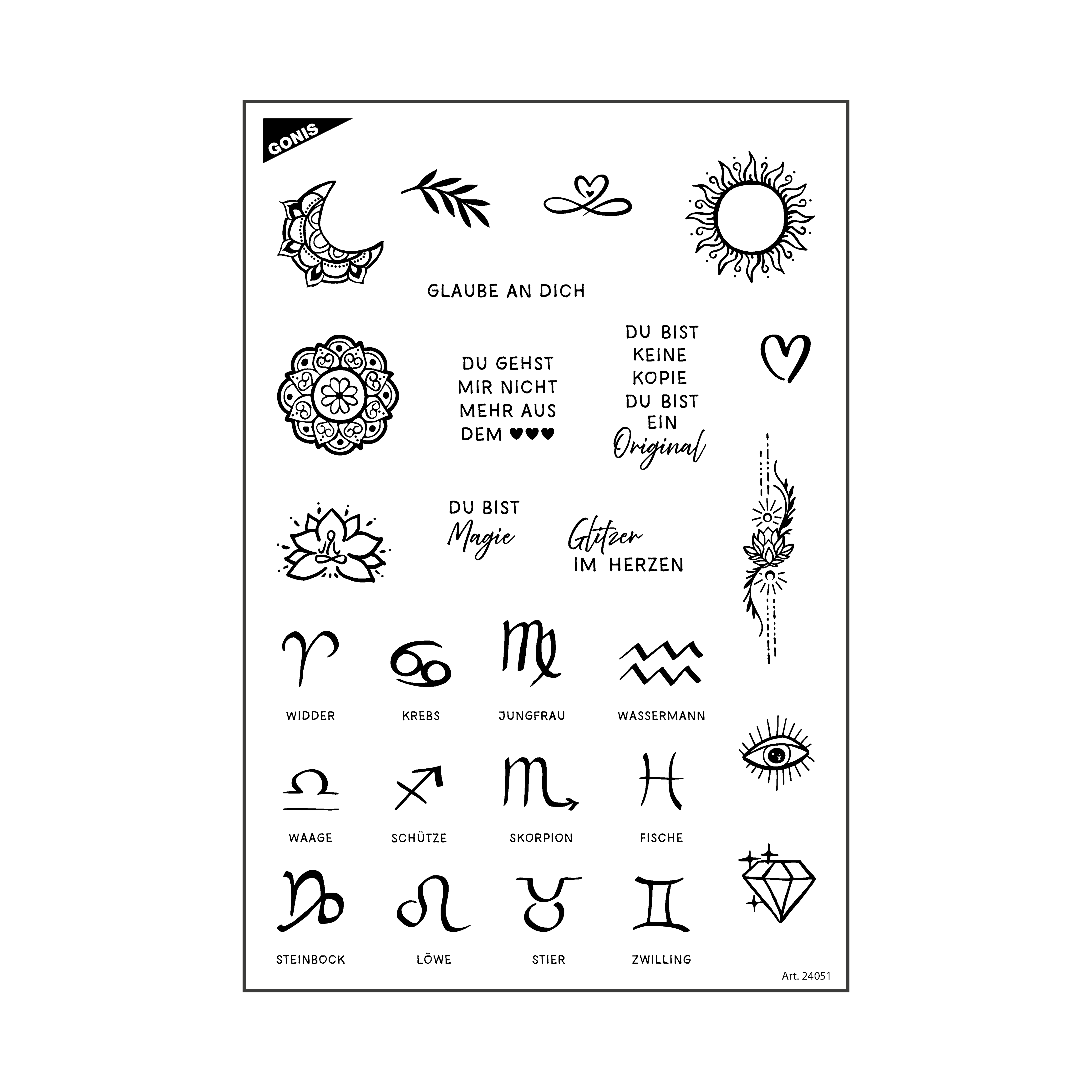 GONIS Stempel Set Innere Göttin