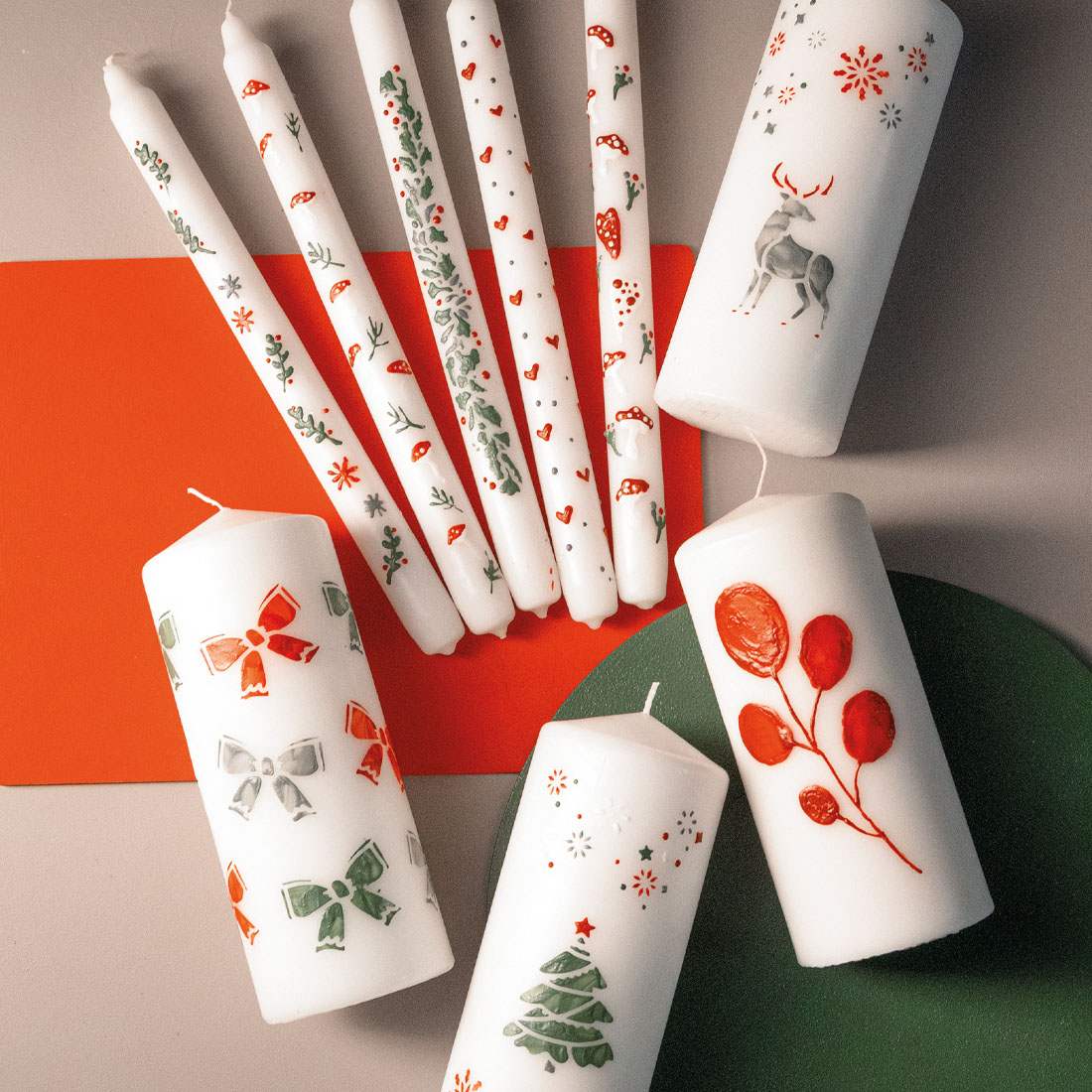 WachsDecor Graugrün Einzelfarbe