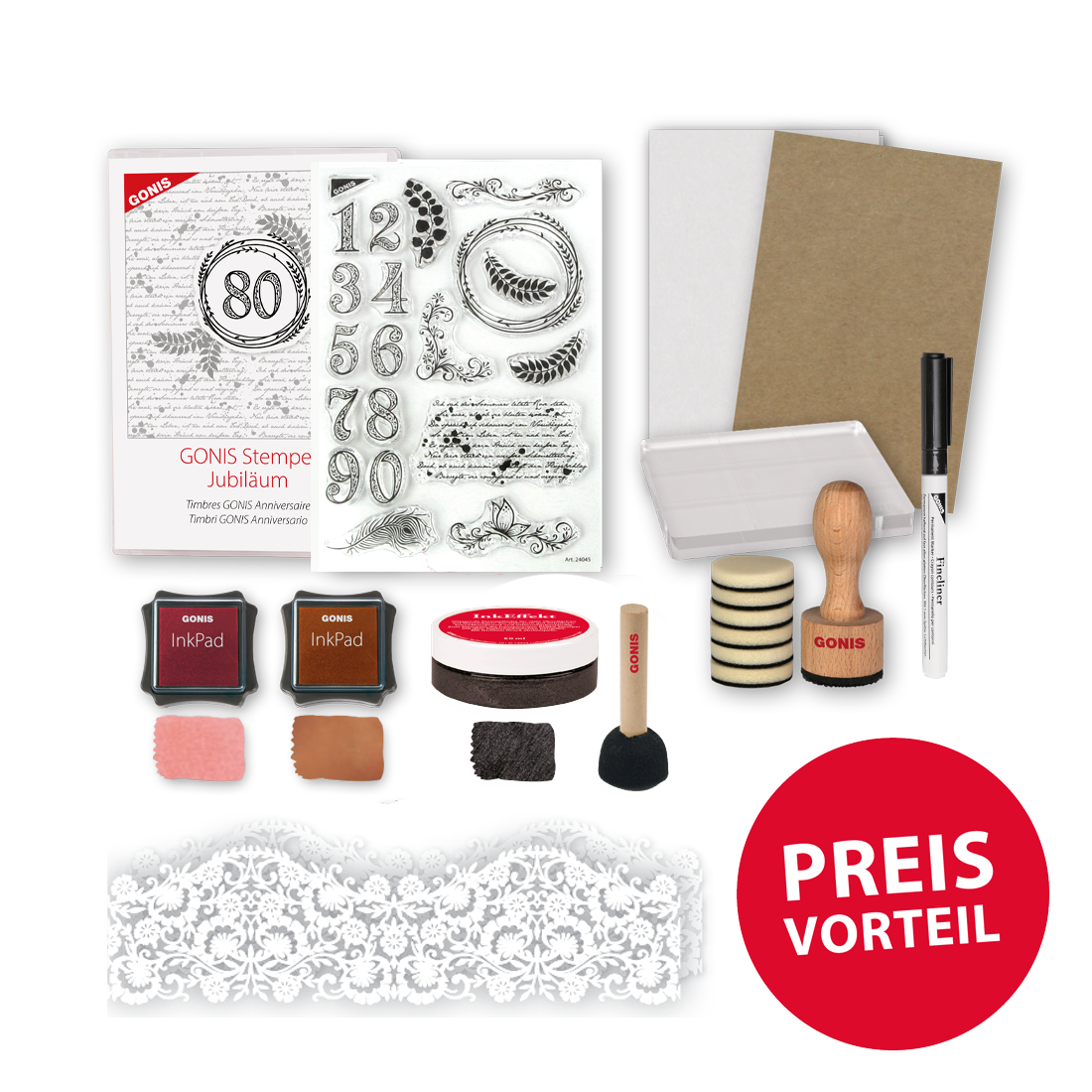 GONIS Stempel Set Jubiläum