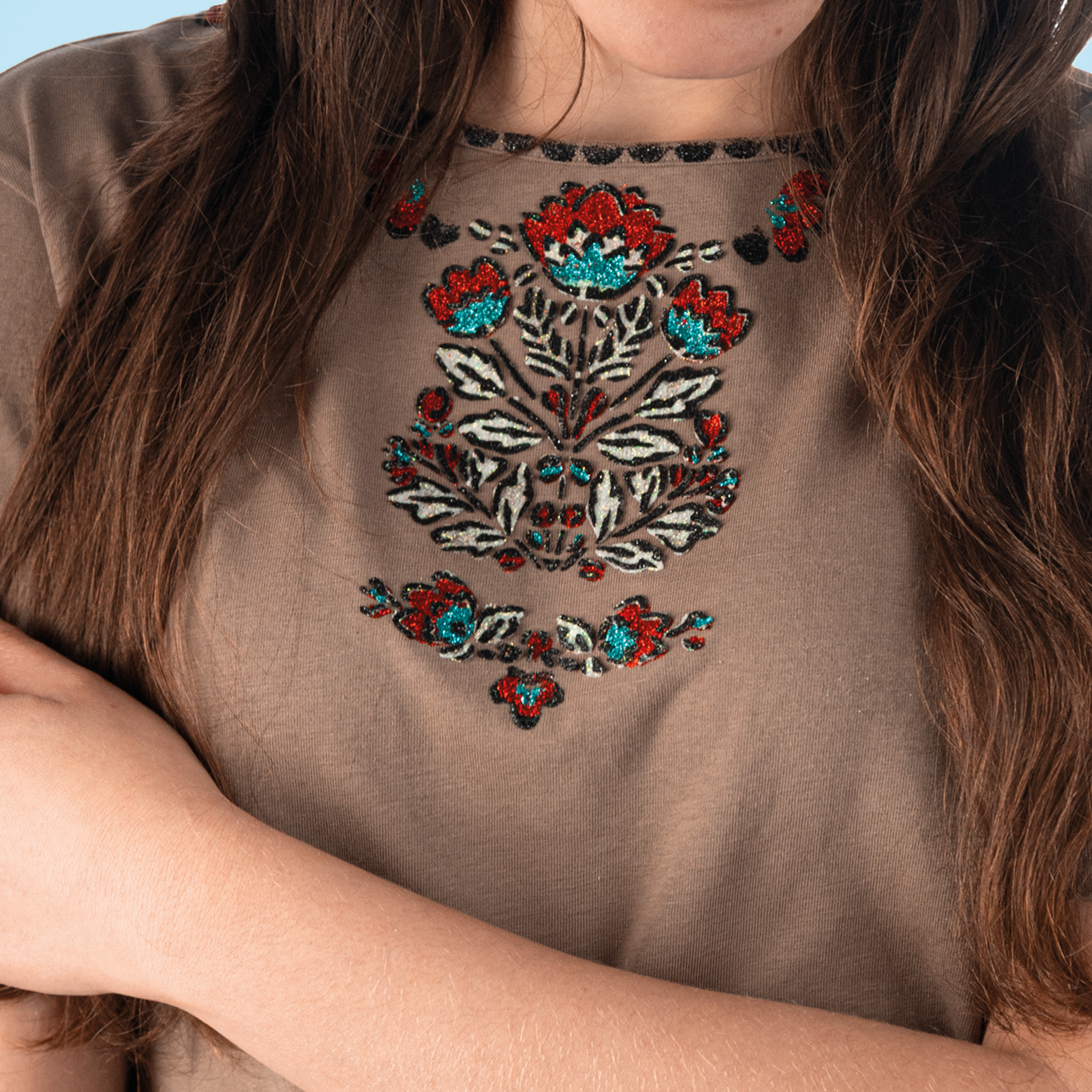 GlitzerCreme Textil Türkis