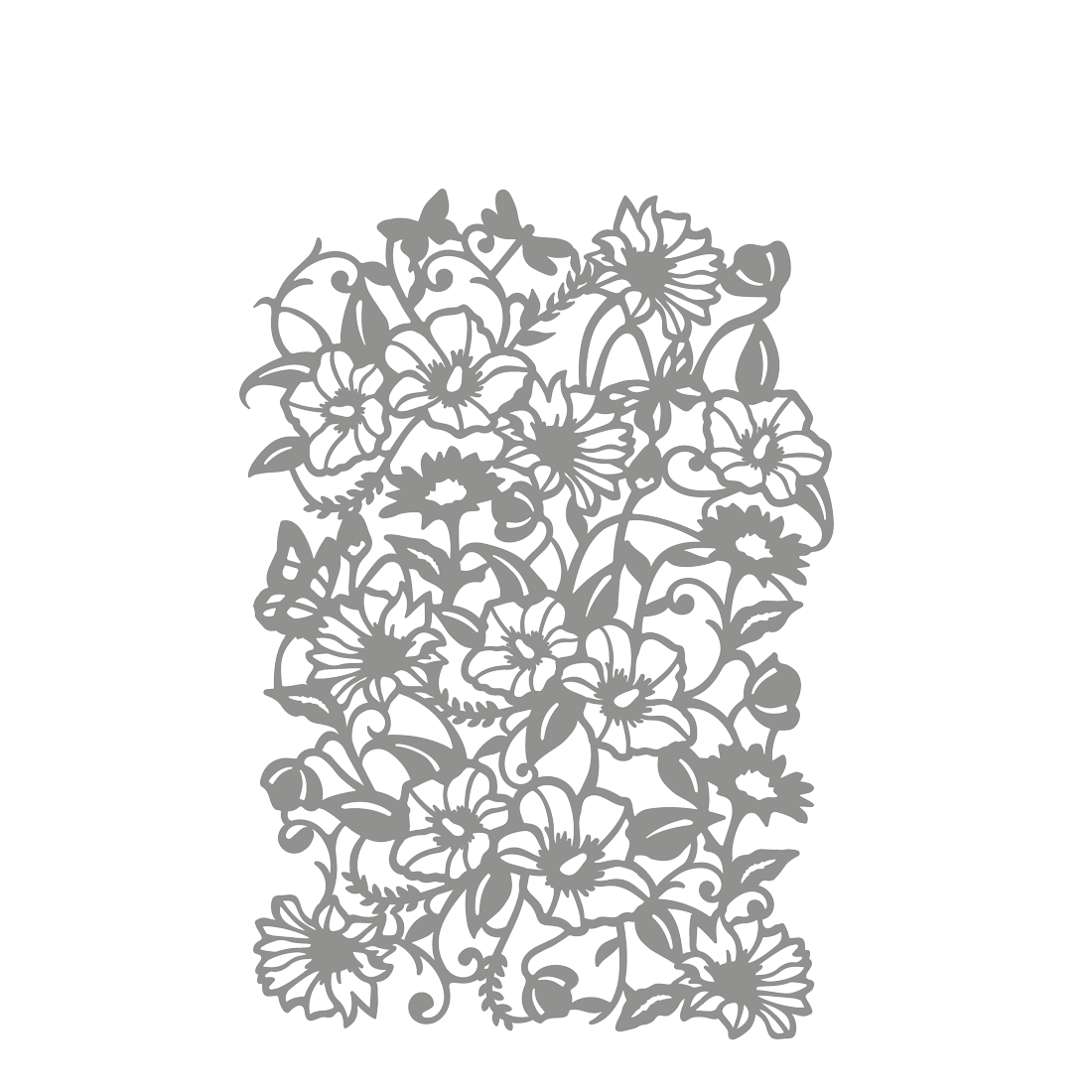 Flexschablone Blumenmeer Kunststoffschablone