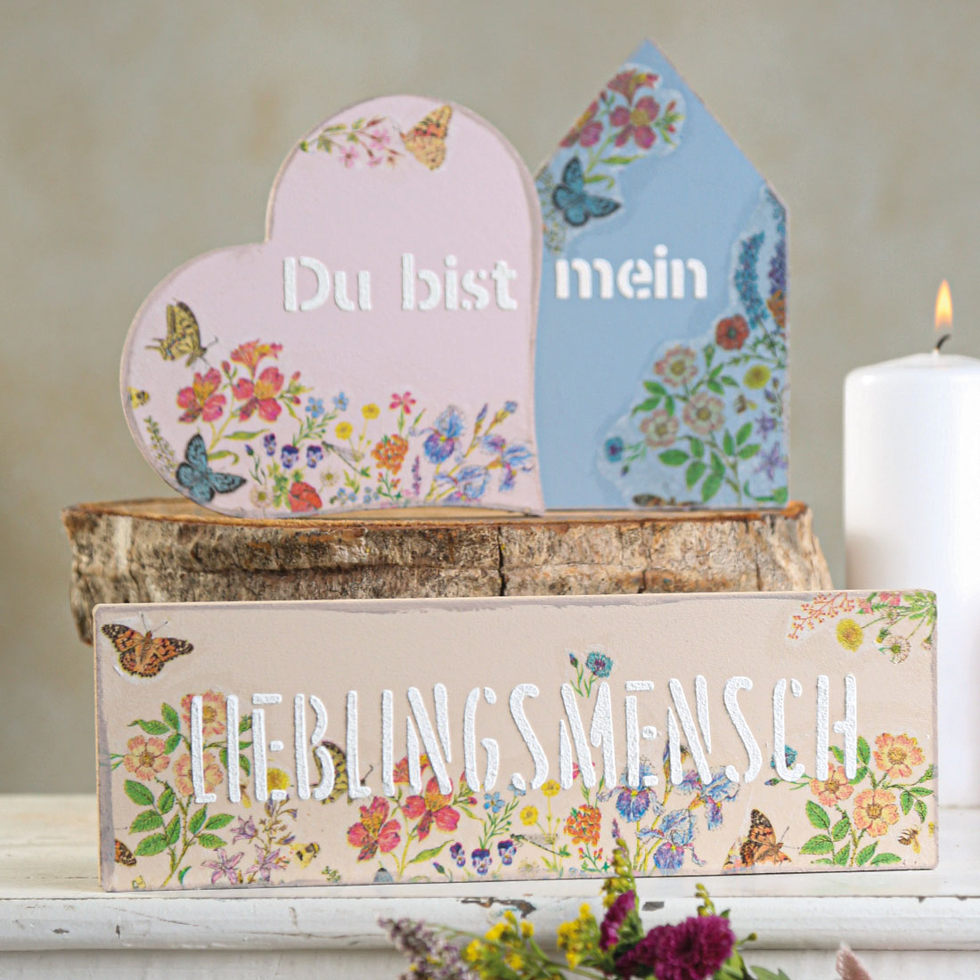 Stehendes Deko Set MDF