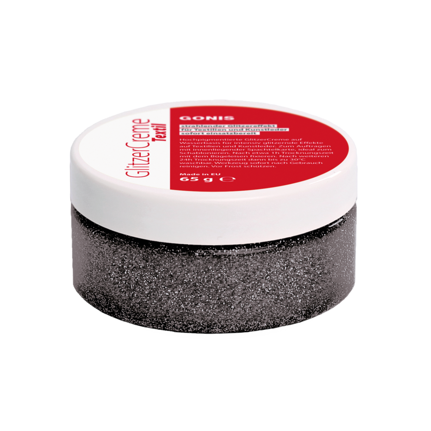 GlitzerCreme Textil Schwarz
