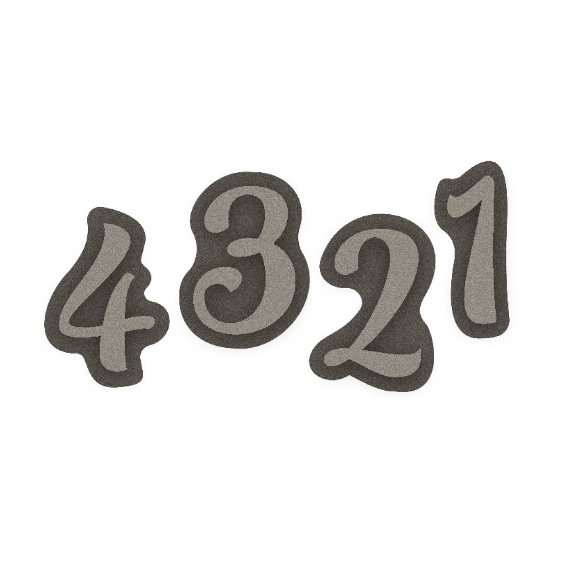 EasyStamp Set Adventszahlen Kunstschaumstempel