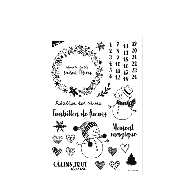 Stempel Saison l'hiver Silikonstempel