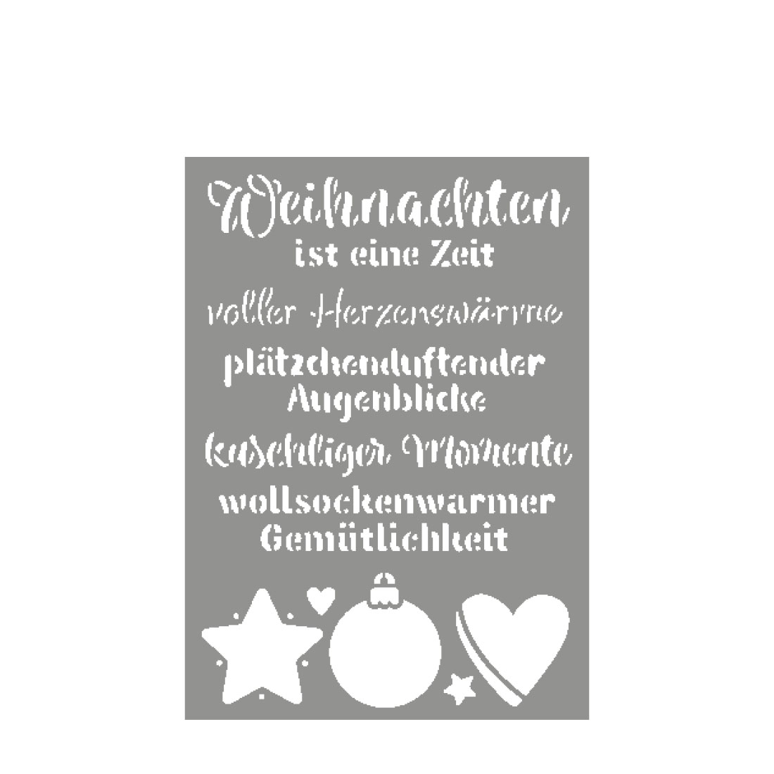 Flexschablone Weihnachten ist Kunststoffschablone