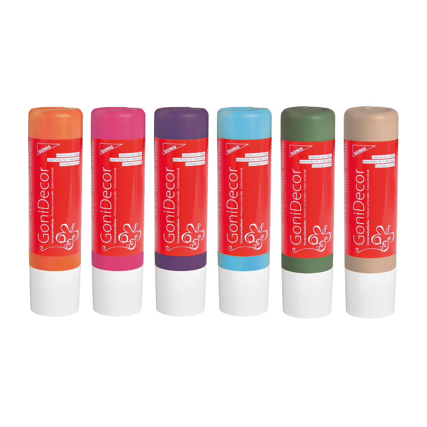 GoniDecor Set Zusatzfarben Universalmalfarben